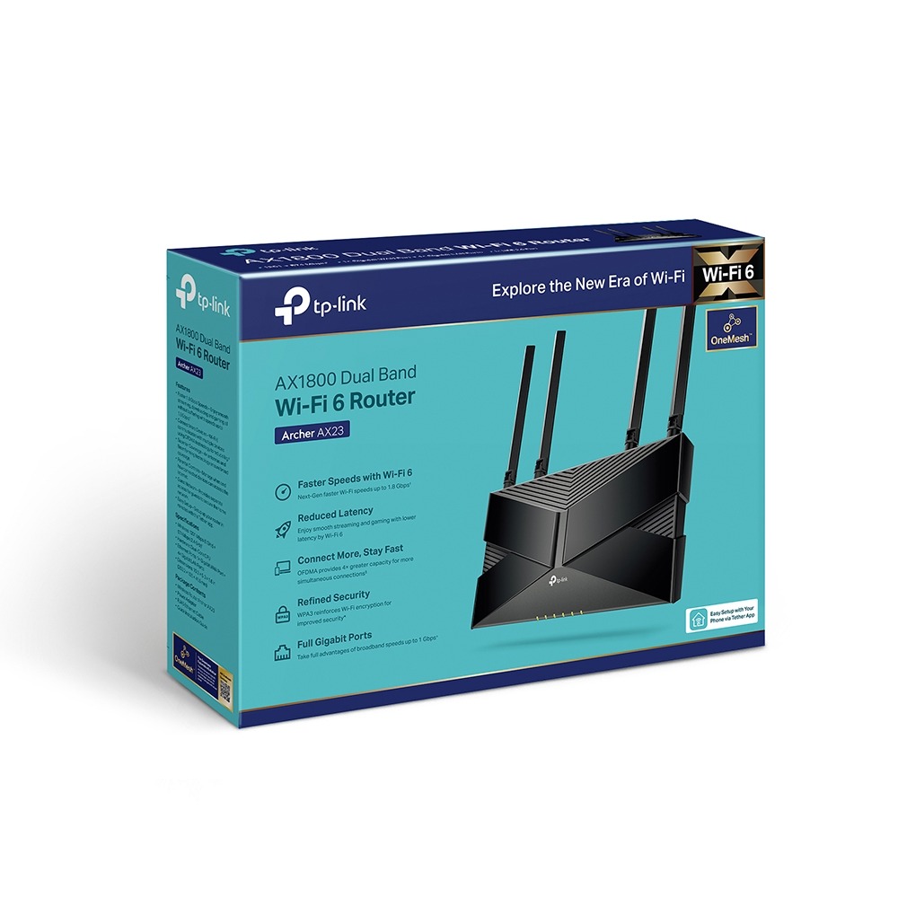 TP-Link Archer AX23 AX1800 Dual-Band Wi-Fi 6 Router, Archer AX23