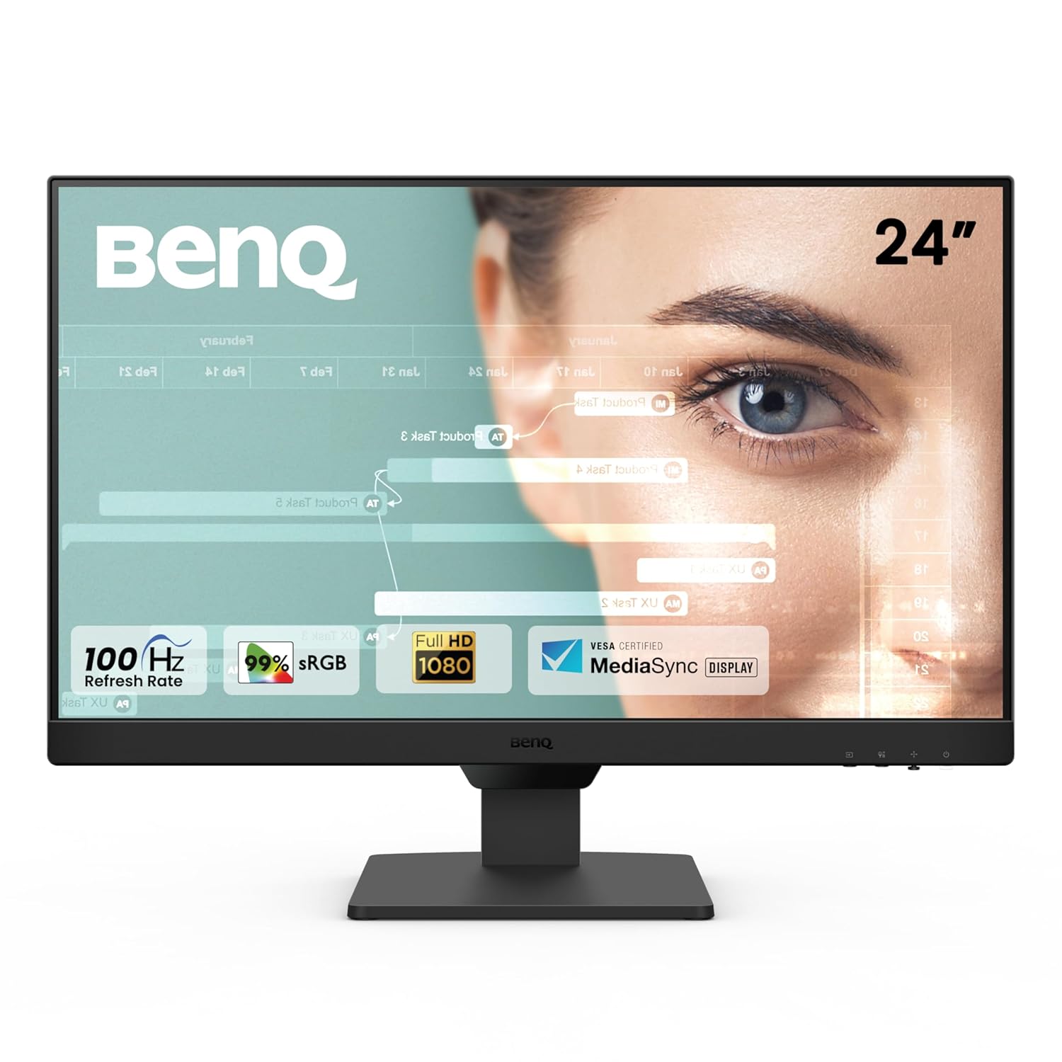 BenQ GW2490 23.8-inch Full HD Eye-Care IPS Monitor with Speakers, GW2490