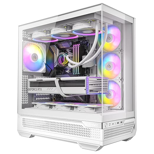 ANTEC C7 ARGB White Panoramic Glass Cabinet