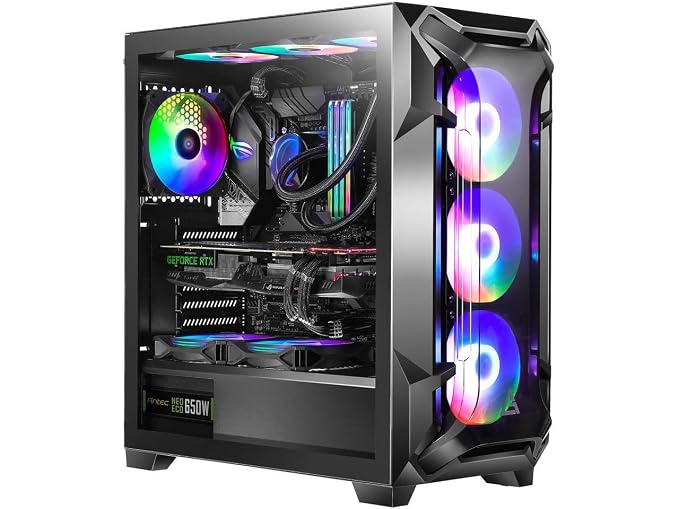 ANTEC DF600 FLUX Mid-Tower Gaming Cabinet with 5 Fans