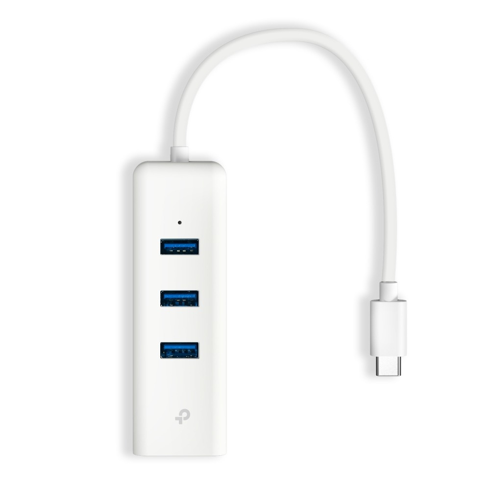 TP-Link UE330C USB Type-C 3-Port USB 3.0 Hub and Gigabit Ethernet Adapter, UE330C