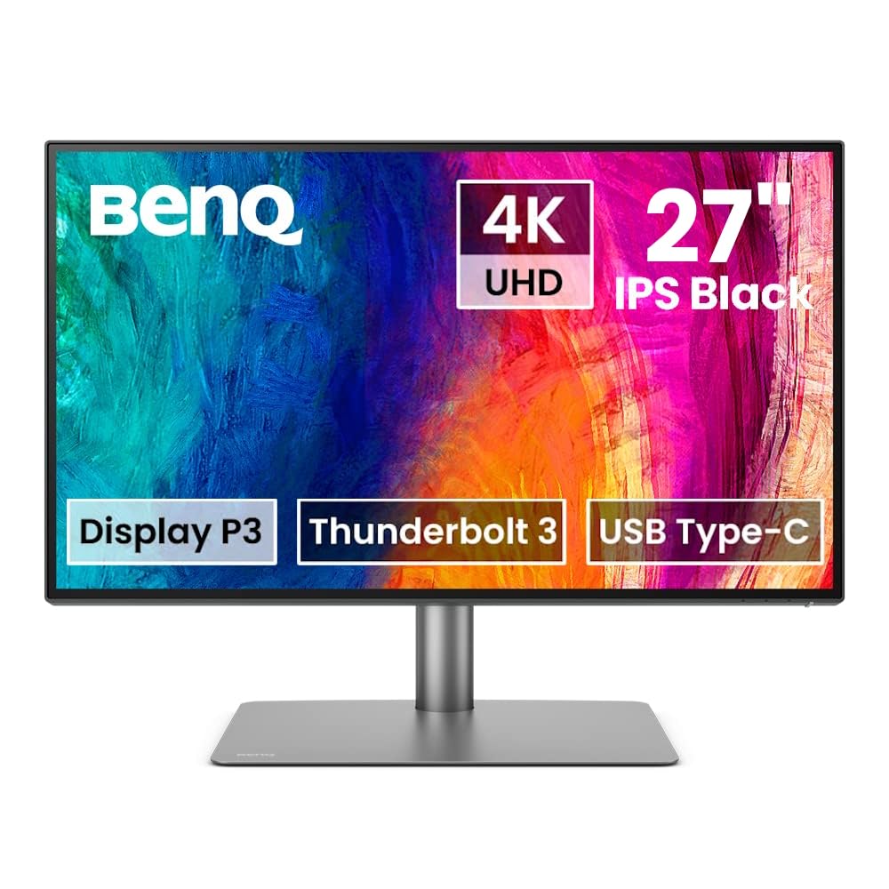 BenQ PD2725U 27-inch 4K UHD Thunderbolt 3 Professional Designer IPS Monitor, PD2725U