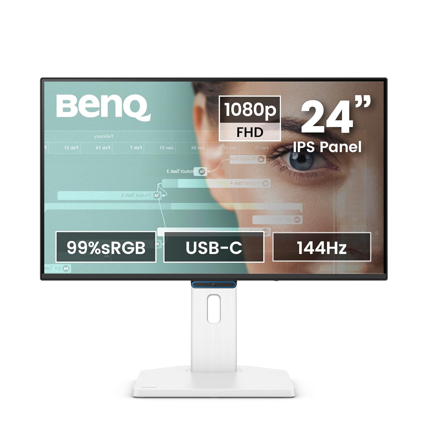 BenQ GW2490TC 23.8-inch 144Hz Ergonomic IPS Monitor with USB Type-C, GW2490TC