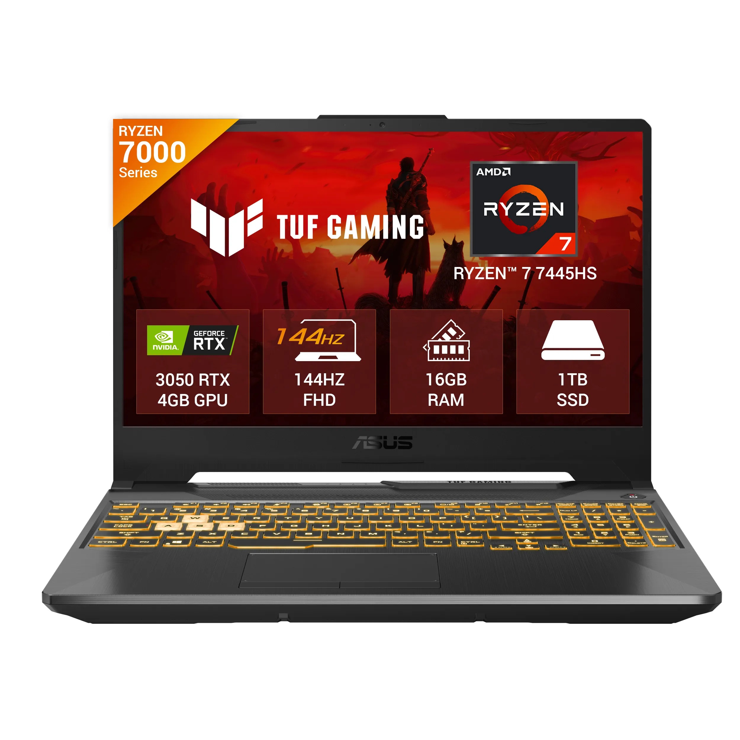 ASUS TUF Gaming A15 AMD Ryzen 7 7445HS 15.6" (16GB RAM/1TB SSD/NVIDIA RTX 3050 4GB), FA506NCG-HN251WS